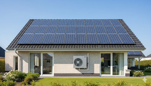 Solar Panels with an Air Source Heat Pump